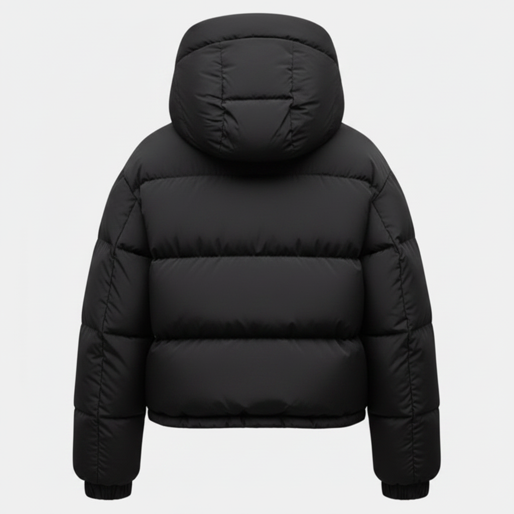 Women's Korean-Style Hooded Puffer Jacket – Warm Winter