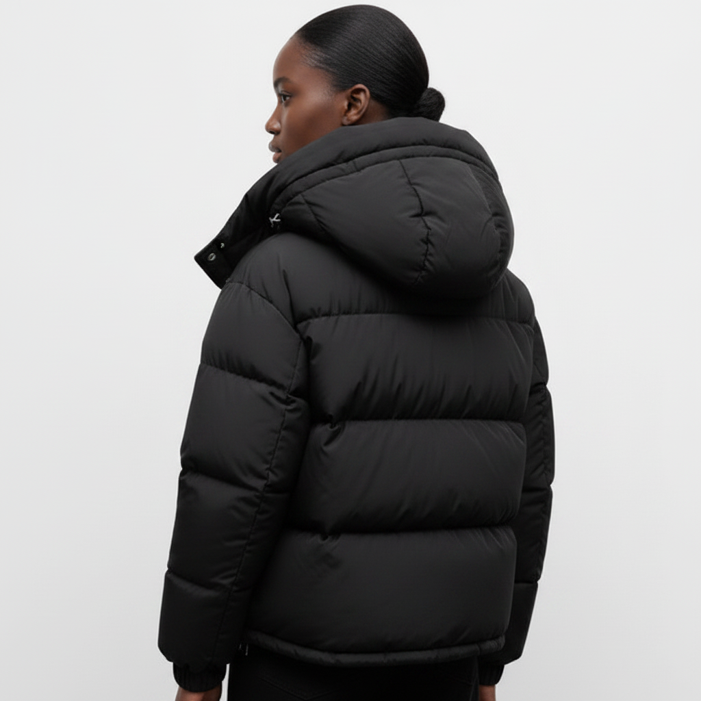 Women's Korean-Style Hooded Puffer Jacket – Warm Winter