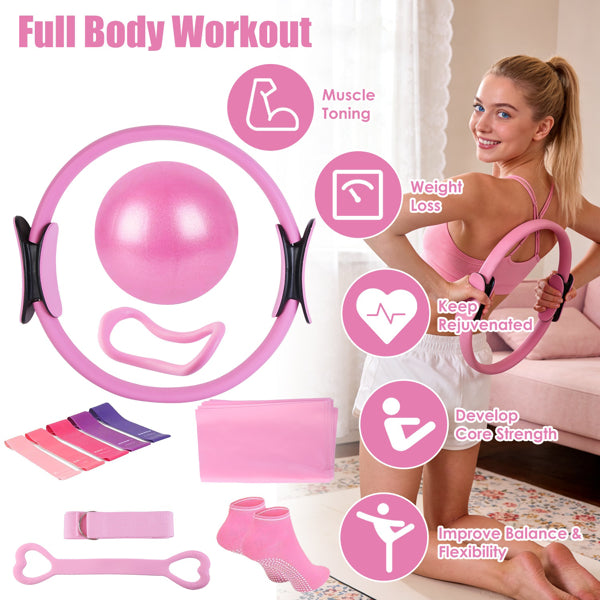 14Pcs All-in-One Pilates & Yoga Kit