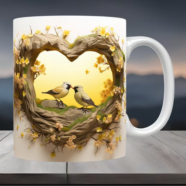 American Cardinals Holly Bird Ceramic Coffee Mug