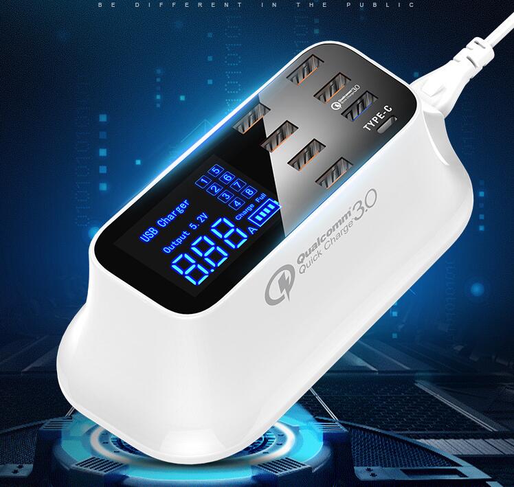 Multi-Port Smart USB Charger Station with Quick Charge 3.0