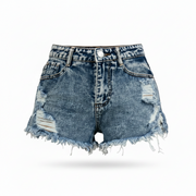Casual High-Waist Plus-Size Ripped Denim Jeans For Summer