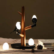 Creative Wooden Bird & Egg LED Induction Night Light