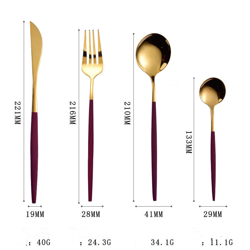 Four-piece Stainless Steel Western Knife Fork And Spoon