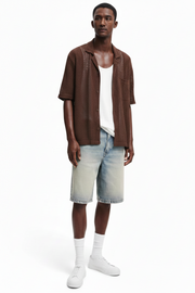 Heren losse all-match jeans middellange broek  