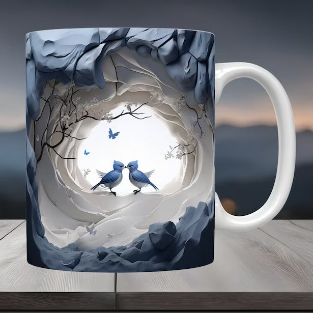 American Cardinals Holly Bird Ceramic Coffee Mug