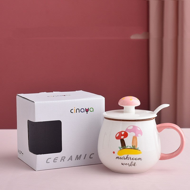 Creative Mushroom Mug Cartoon Lovers Office