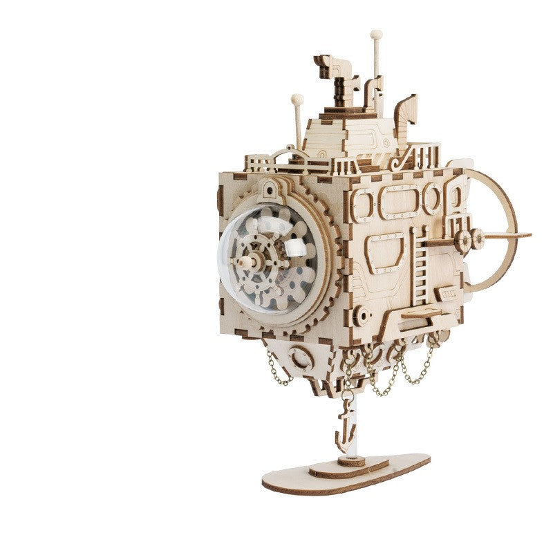 wooden submarine puzzle