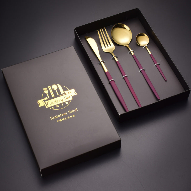 Four-piece Stainless Steel Western Knife Fork And Spoon