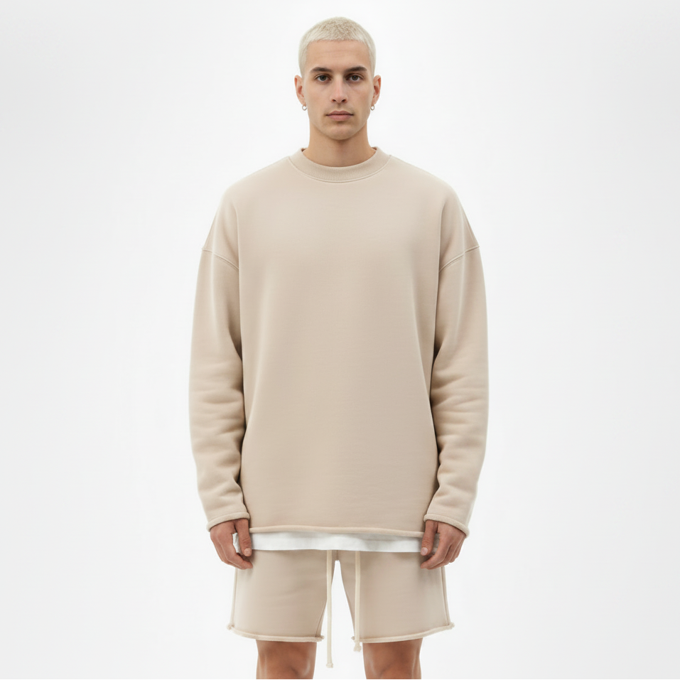 Men's Sports Training Set – Long Sleeve Top & Shorts