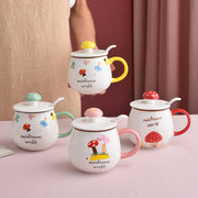 Creative Mushroom Mug Cartoon Lovers Office