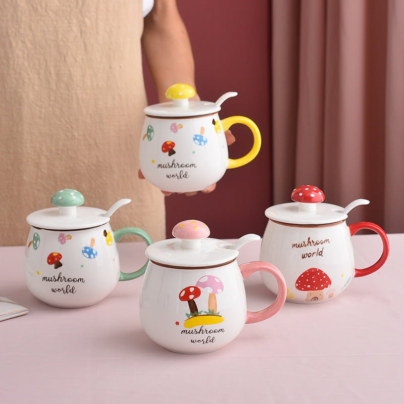 Creative Mushroom Mug Cartoon Lovers Office