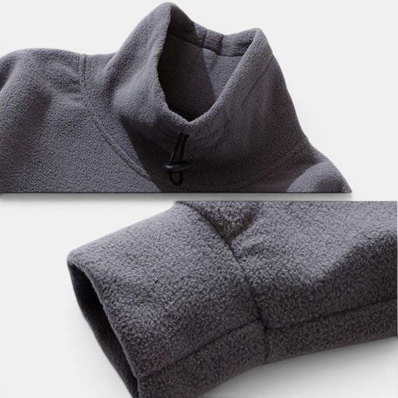 Men's Plus Fleece Warm Polar Fleece Casual Suit