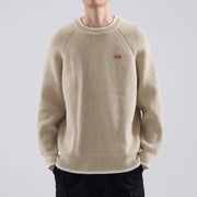 Men's Loose Fit Raglan Knitted Sweater – Autumn/Winter