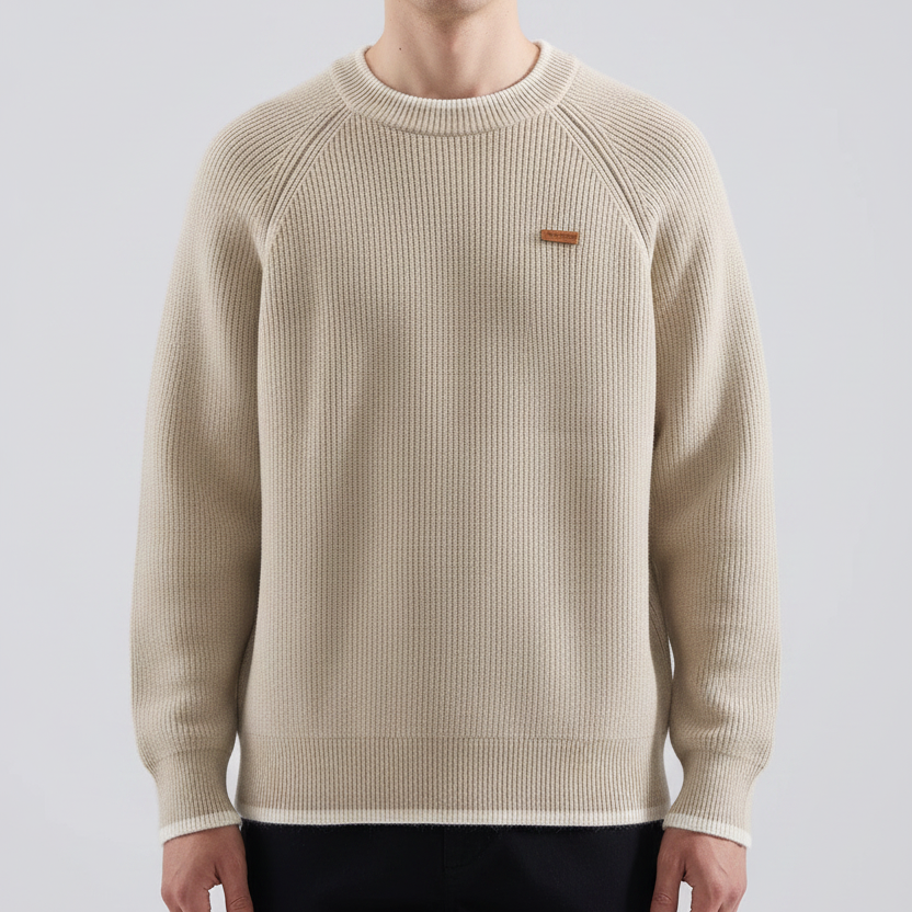 Men's Loose Fit Raglan Knitted Sweater – Autumn/Winter
