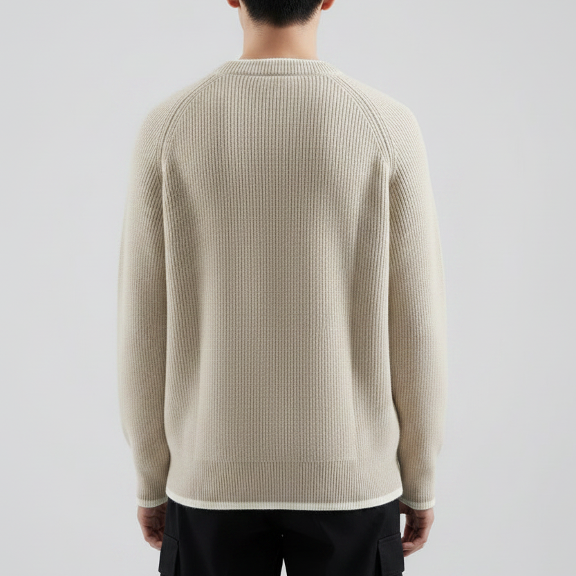 Men's Loose Fit Raglan Knitted Sweater – Autumn/Winter