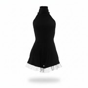 Women's Contrast Colour Halter Backless Shorts Jumpsuit