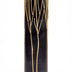 floor burgundy art decorative glass vase 7017/400/sh268