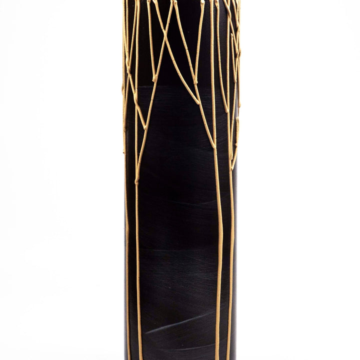 floor burgundy art decorative glass vase 7017/400/sh268
