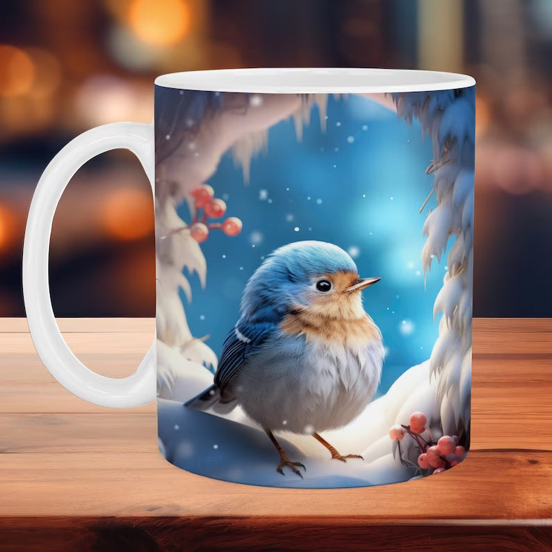 American Cardinals Holly Bird Ceramic Coffee Mug