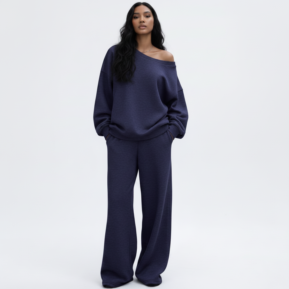 Women's Casual Sports Round Neck Loose Hoodie & Casual Pants Set