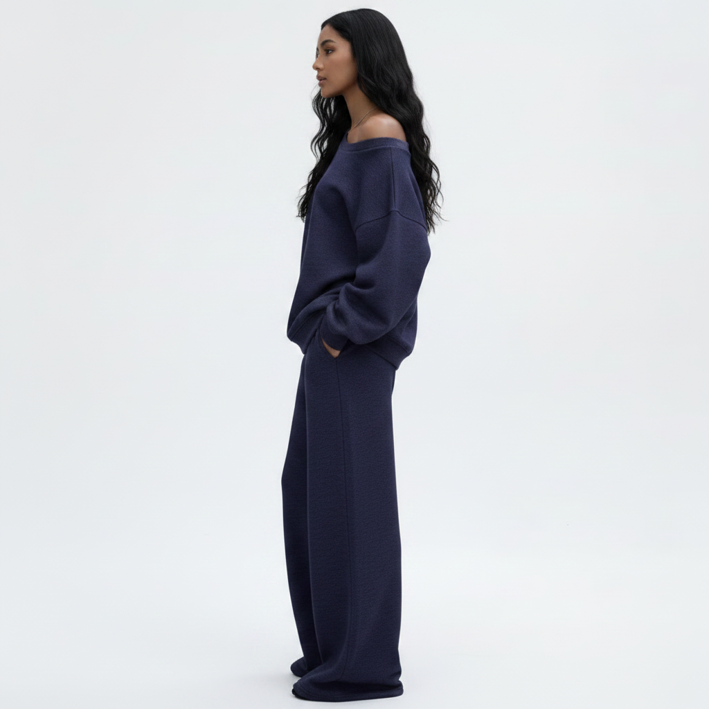 Women's Casual Sports Round Neck Loose Hoodie & Casual Pants Set