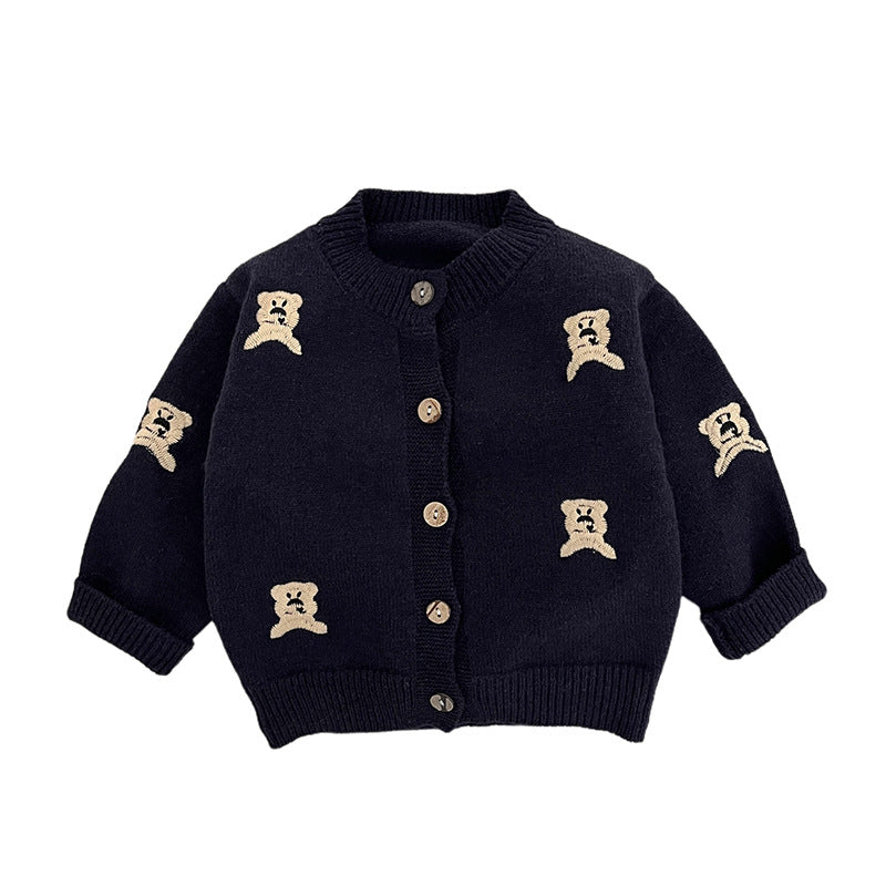 Cute Autumn Fashion Knitted Cardigan for Kids