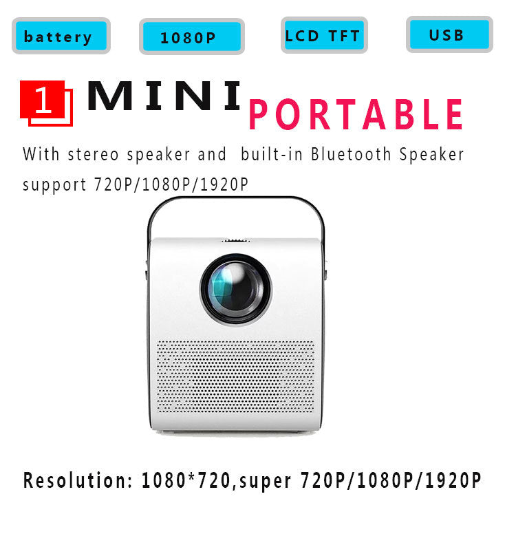 1080P HD Portable Multimedia Projector
