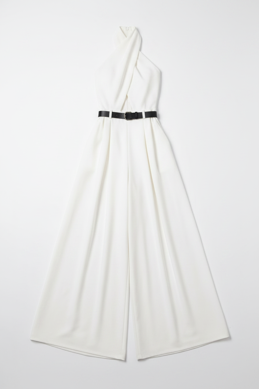 Women's Sexy Sleeveless Backless Wide-Leg Jumpsuit