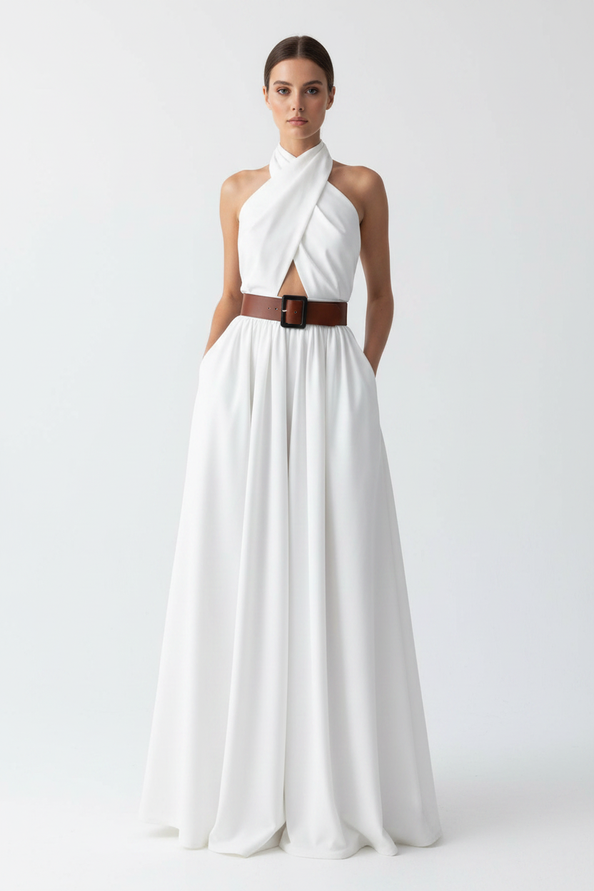 Women's Sexy Sleeveless Backless Wide-Leg Jumpsuit