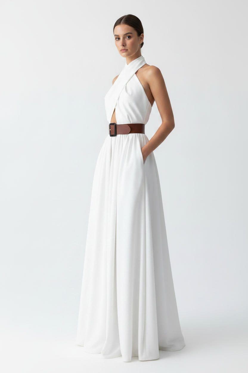 Women's Sexy Sleeveless Backless Wide-Leg Jumpsuit