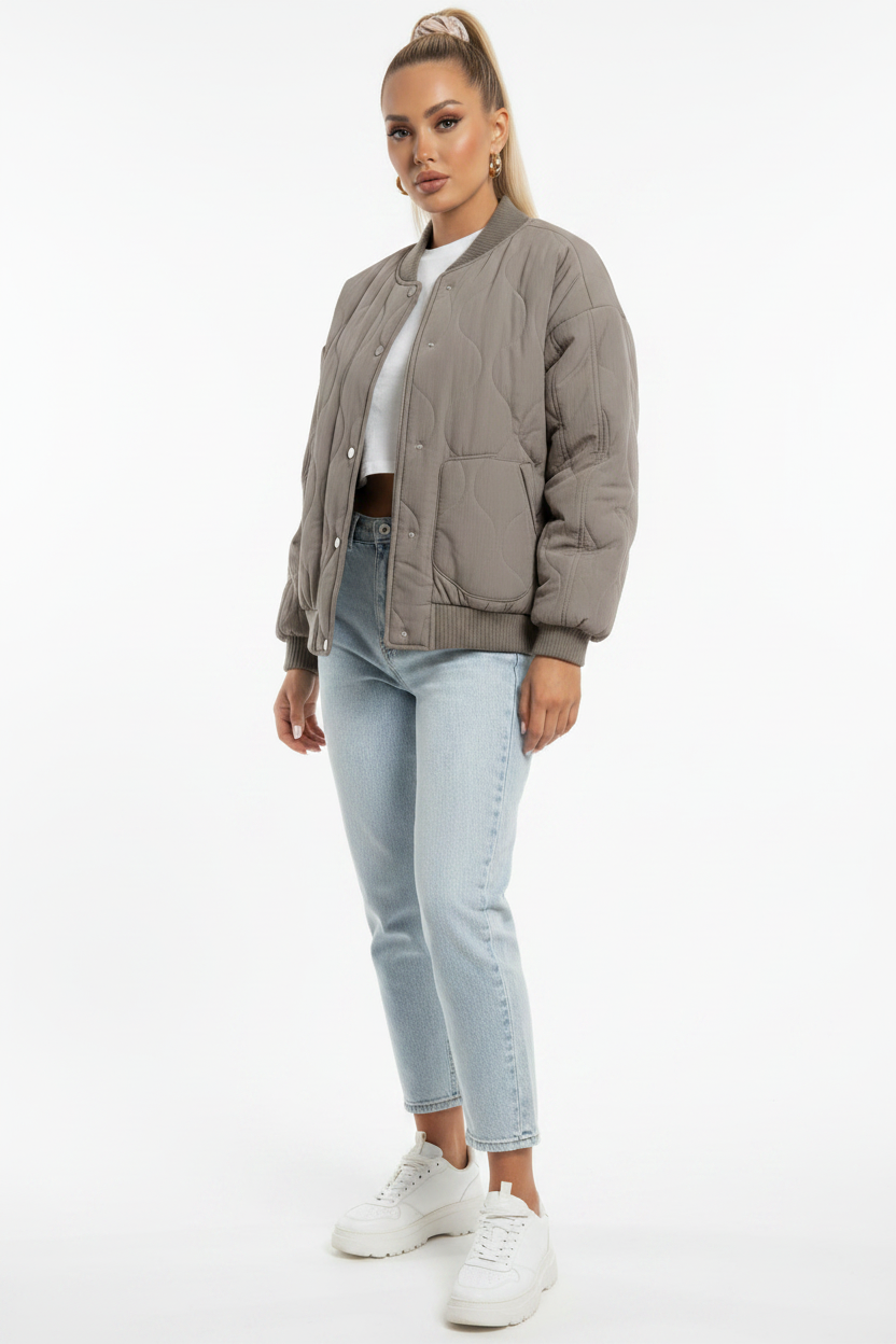 Women's Chic Buckle Solid Color Long-Sleeve Winter Coat