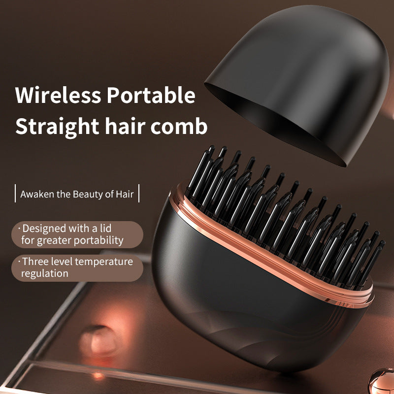 Portable Mini Wireless Hair Straightening Comb
