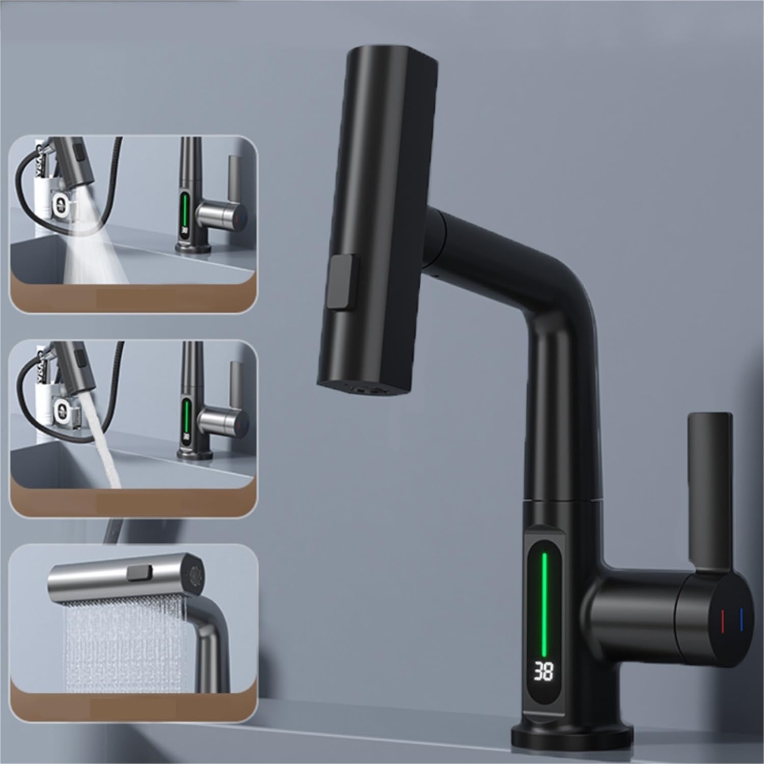 Intelligent Digital Display Pull-out Faucet