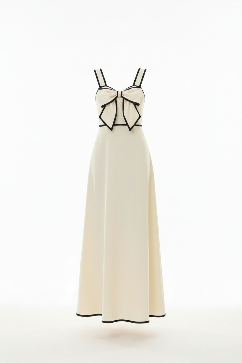 Vintage stijl resort stijl kleurblok strap jurk
