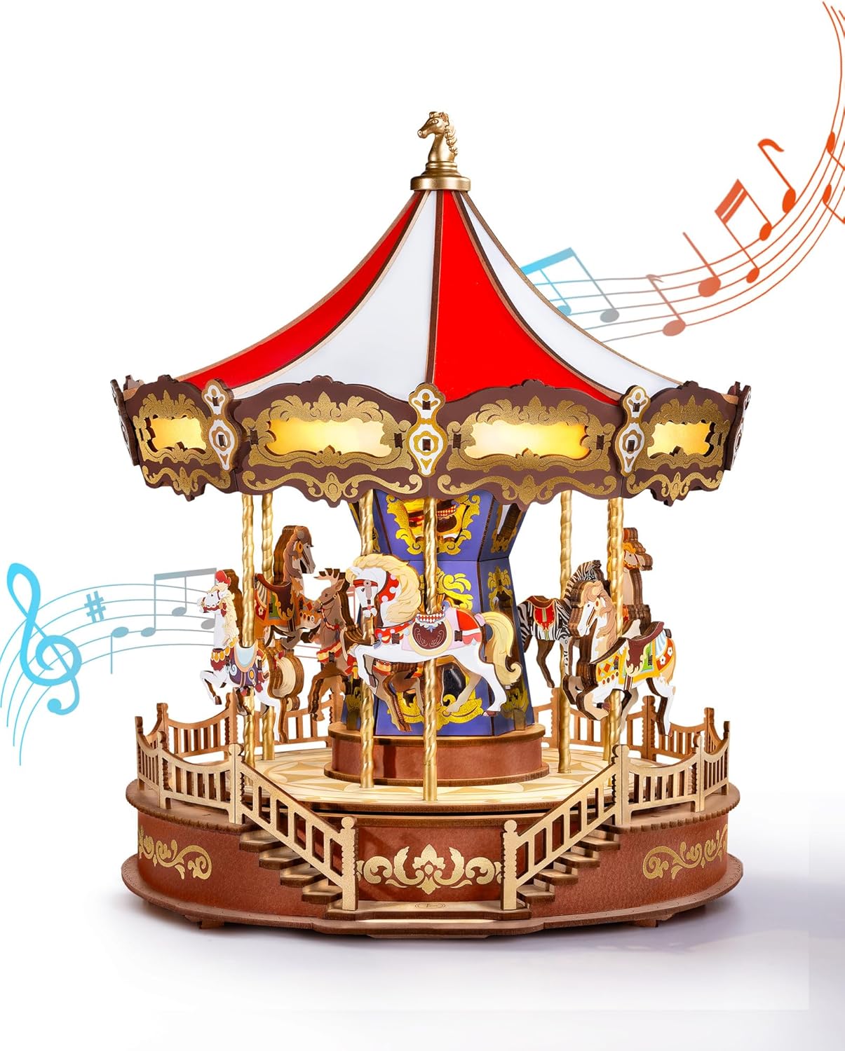 Robotime ROKR Classic Carousel Music Box (with LED)