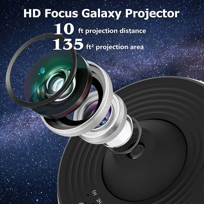 360° Rotating Galaxy & Starry Sky Planetarium Projector