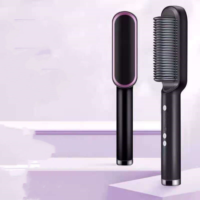 2-in-1 Negative Ion Hair Straightener & Curling Comb