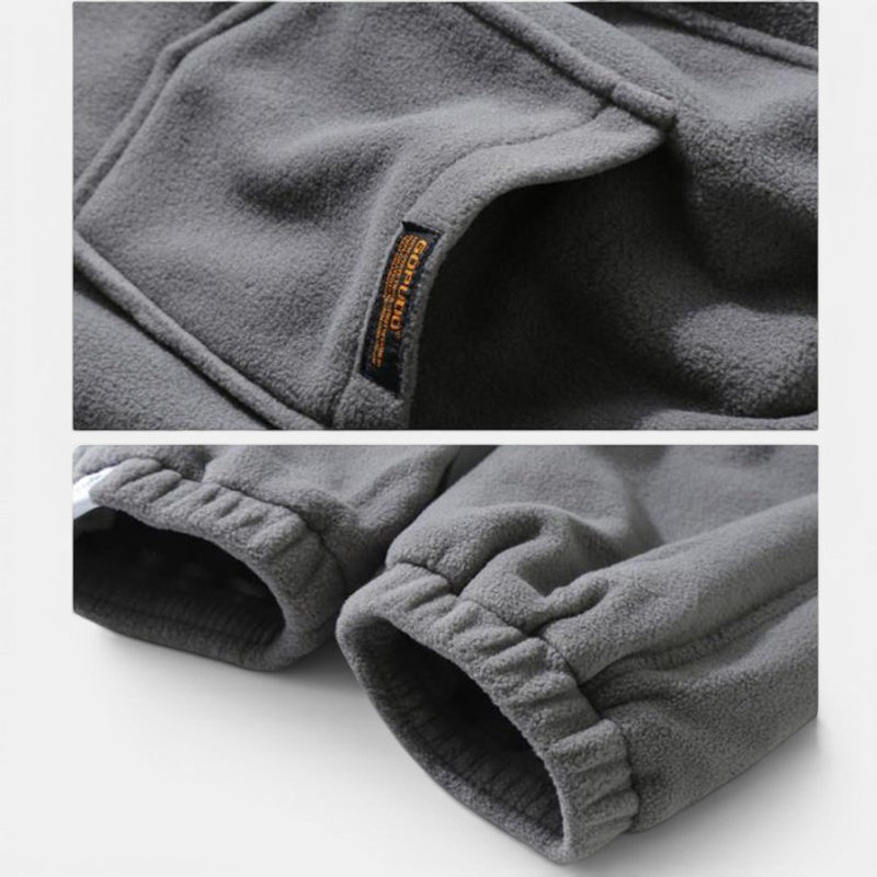 Men's Plus Fleece Warm Polar Fleece Casual Suit