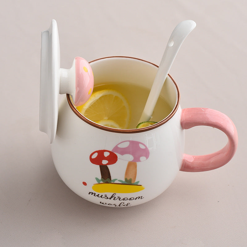 Creative Mushroom Mug Cartoon Lovers Office