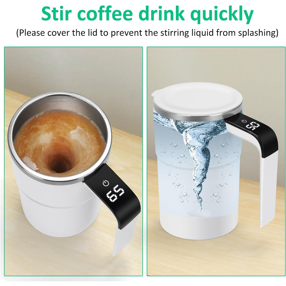12oz Rechargeable Self-Stirring Magnetic Mug with LED Display