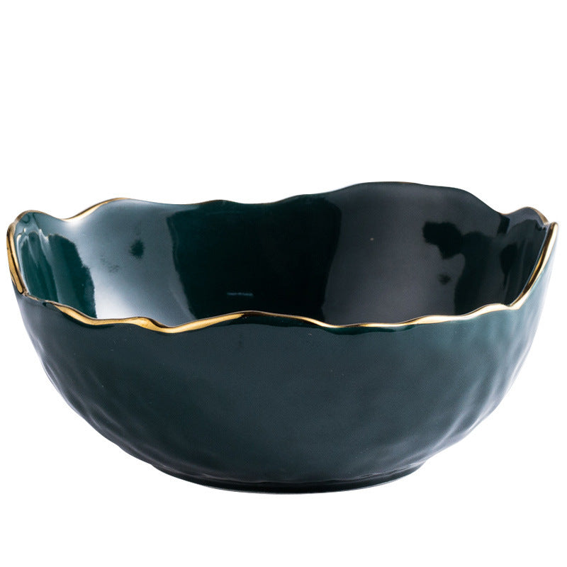Emerald Phnom Penh Creative Home Large Fruit Plate Breakfast Soup Bowl Ceramic Salad  Single