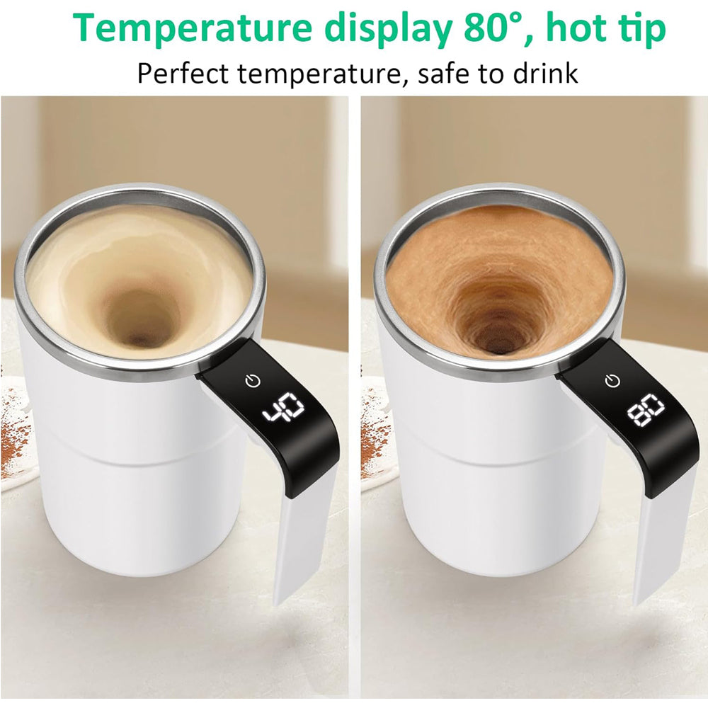 12oz Rechargeable Self-Stirring Magnetic Mug with LED Display