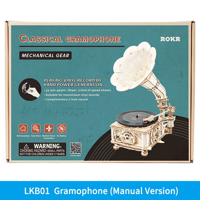 Robotime ROKR Classic Gramophone