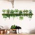 Green Dill Leaves Hanging Basket Wall Stickers