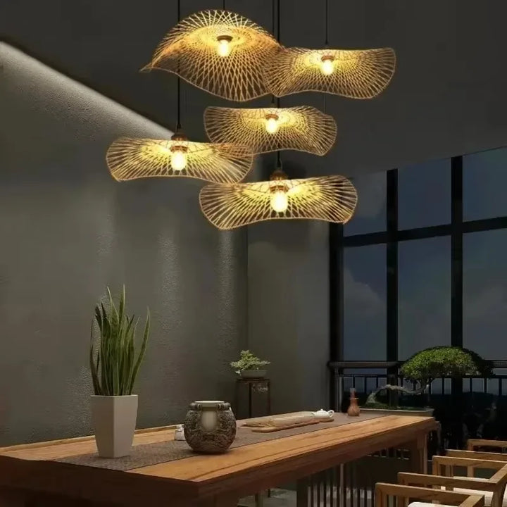 Bamboo Bird's Nest Chandelier