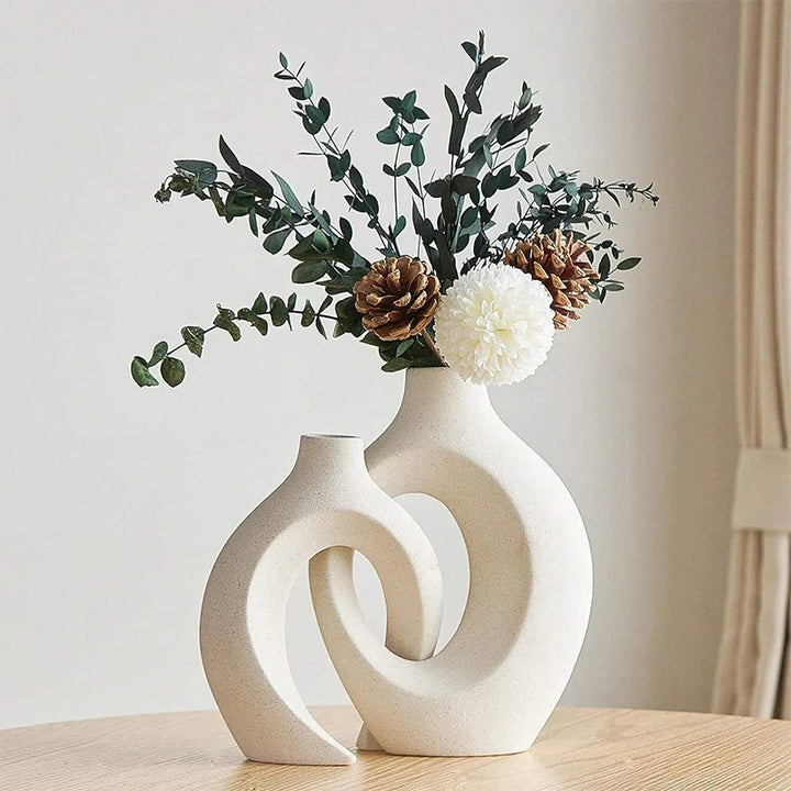 European Ceramic Vase Set