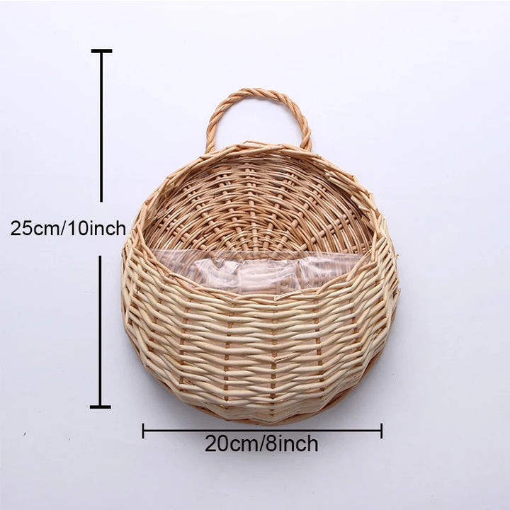 Hand Made Wicker Rattan Flower Planter