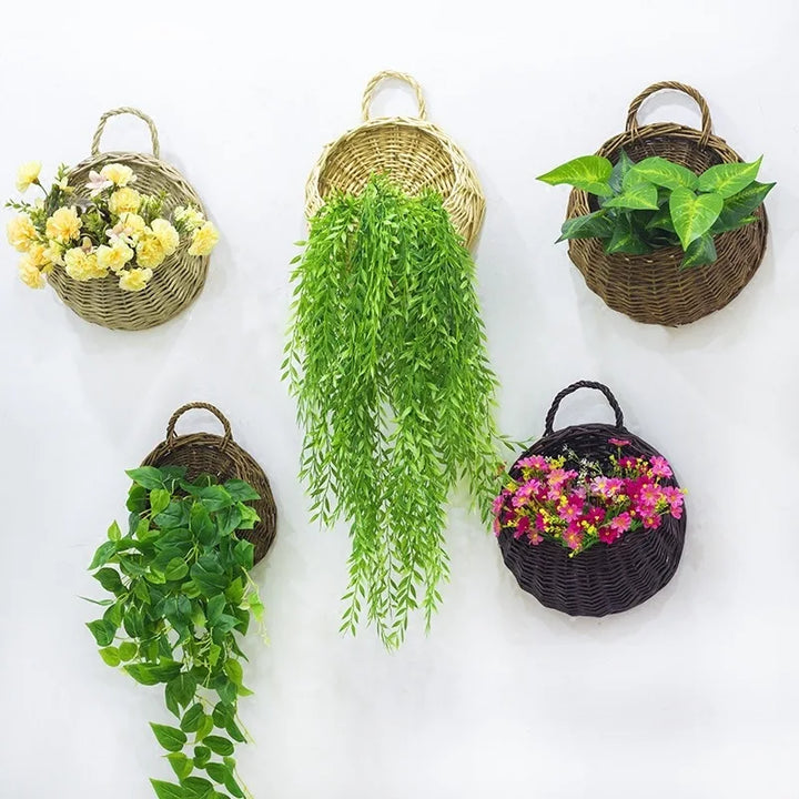 Hand Made Wicker Rattan Flower Planter