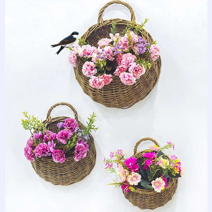 Hand Made Wicker Rattan Flower Planter